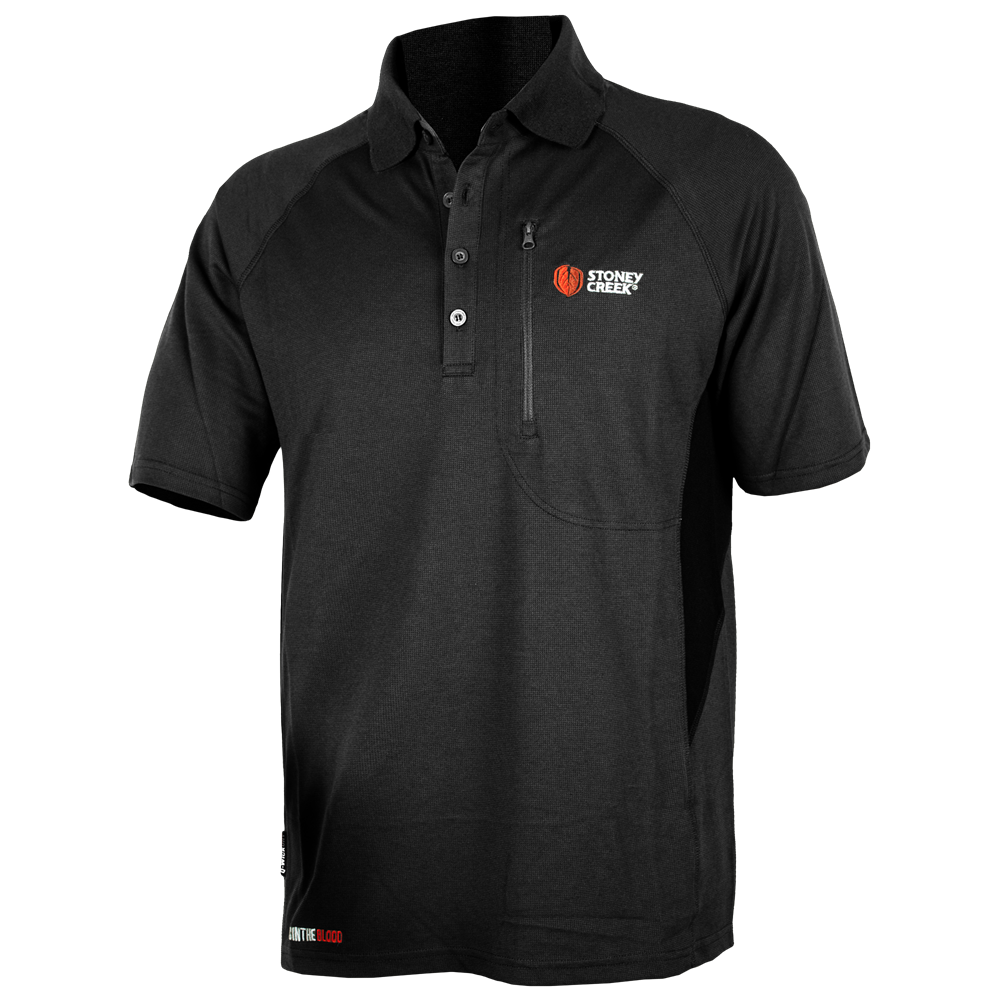 Men's Q-Wick Dry Polo - Black