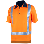 Hi Vis Silverdry Short Sleeve Polo - Orange