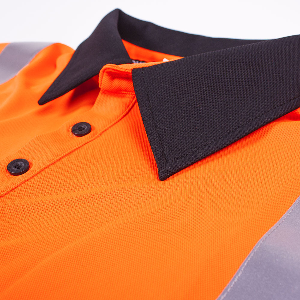 Hi Vis Silverdry Short Sleeve Polo - Orange